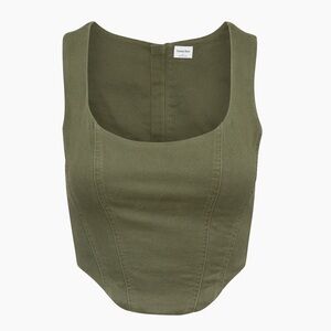 Aritzia - Sunday Best - Cotton Shiloh Bustier - Olive
